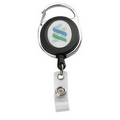 Oval Metal/ Plastic Carabiner Retractable Badge Reel
